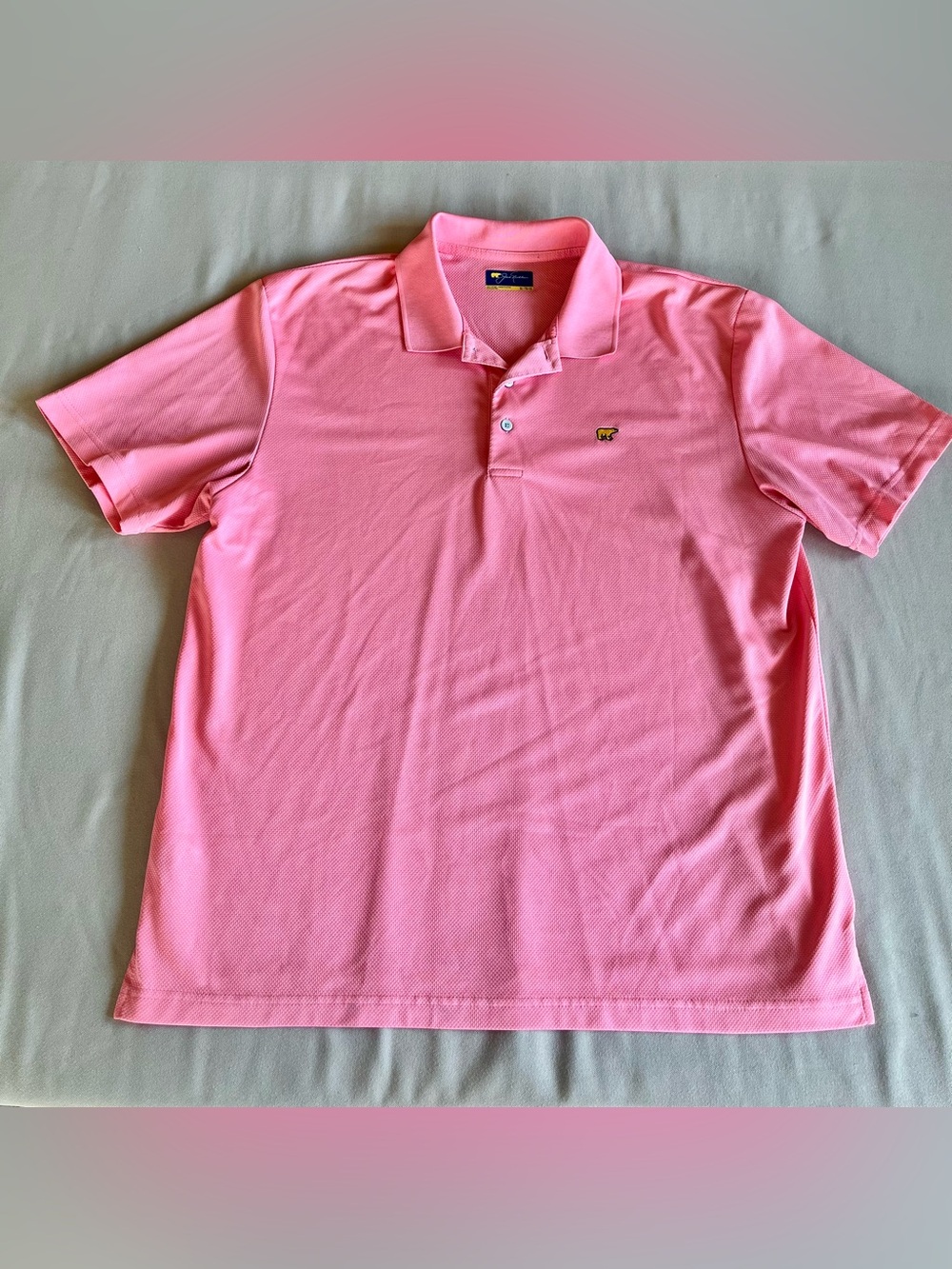 Jack Nicklaus Men's Short Sleeve Classic Pink Polo Golf Shirt | Size XL